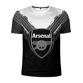 Мужская футболка 3D спортивная с принтом Arsenal abstract original в Екатеринбурге, 100% полиэстер с улучшенными характеристиками | приталенный силуэт, круглая горловина, широкие плечи, сужается к линии бедра | football | soccer | арсенал