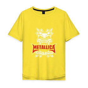 Мужская футболка хлопок Oversize с принтом Metallica, death magnetic в Екатеринбурге, 100% хлопок | свободный крой, круглый ворот, “спинка” длиннее передней части | Тематика изображения на принте: m | metallica | группа | джеймс хэтфилд | кирк хэмметт | ларс ульрих | метал | металика | металлика | миталика | музыка | роберт трухильо | рок | трэш | трэшметал | хард | хардрок | хеви | хевиметал