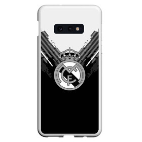 Чехол для Samsung S10E с принтом Real Madrid abstract original в Екатеринбурге, Силикон | Область печати: задняя сторона чехла, без боковых панелей | Тематика изображения на принте: football | soccer | реал мадрид