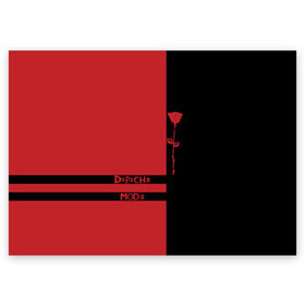 Поздравительная открытка с принтом Depeche Mode в Екатеринбурге, 100% бумага | плотность бумаги 280 г/м2, матовая, на обратной стороне линовка и место для марки
 | depeche mode | альтернативный | вестник моды | депеш мод | депешмод | дэйв гаан | индастриал | мартин гор | музыка | новая волна | роза | рок | синти поп | электроник | энди флетчер