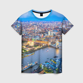 Женская футболка 3D с принтом Лондон в Екатеринбурге, 100% полиэфир ( синтетическое хлопкоподобное полотно) | прямой крой, круглый вырез горловины, длина до линии бедер | england | london | англия | великобритания | город | европа | королевство | лондон | мегаполис | путешествие | столица | туризм