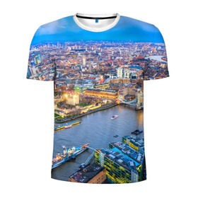 Мужская футболка 3D спортивная с принтом Лондон в Екатеринбурге, 100% полиэстер с улучшенными характеристиками | приталенный силуэт, круглая горловина, широкие плечи, сужается к линии бедра | england | london | англия | великобритания | город | европа | королевство | лондон | мегаполис | путешествие | столица | туризм