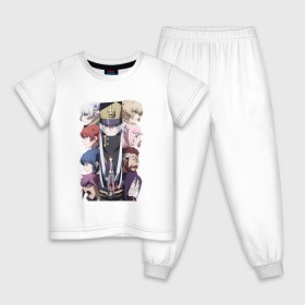 Детская пижама хлопок с принтом Re:Creators 2 в Екатеринбурге, 100% хлопок |  брюки и футболка прямого кроя, без карманов, на брюках мягкая резинка на поясе и по низу штанин
 | Тематика изображения на принте: 