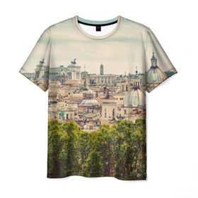 Мужская футболка 3D с принтом Рим в Екатеринбурге, 100% полиэфир | прямой крой, круглый вырез горловины, длина до линии бедер | italy | rome | архитектура | европа | история | италия | отдых | отпуск | приключение | путешествие | рим | экскурсия