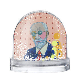 Снежный шар с принтом Зигмунд Фрейд в Екатеринбурге, Пластик | Изображение внутри шара печатается на глянцевой фотобумаге с двух сторон | 