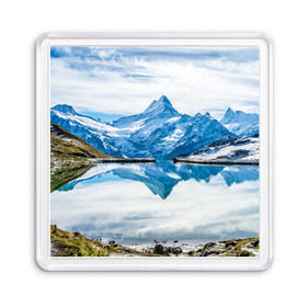 Магнит 55*55 с принтом Альпы в Екатеринбурге, Пластик | Размер: 65*65 мм; Размер печати: 55*55 мм | австрия | альпийские горы | альпийский хребет | альпы | германия | горное озеро | горные лыжи | европа | италия | лихтенштейн | пейзаж | природа | словения | сноуборд | франция | швейцария