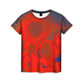 Женская футболка 3D с принтом Краски лета в Екатеринбурге, 100% полиэфир ( синтетическое хлопкоподобное полотно) | прямой крой, круглый вырез горловины, длина до линии бедер | abstraction | color | spray | tie dye | абстракция | акварель | брызги красок | живопись | искусство | капли капли | краски | текстуры | цветные краски | яркие цвета