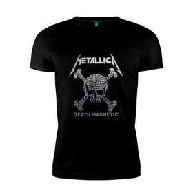 Мужская футболка премиум с принтом Metallica, death magnetic в Екатеринбурге, 92% хлопок, 8% лайкра | приталенный силуэт, круглый вырез ворота, длина до линии бедра, короткий рукав | metallica | джеймс хэтфилд | кирк хэмметт | ларс ульрих | металлика | роберт трухильо | рок группа
