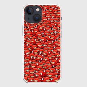 Чехол для iPhone 13 mini с принтом Угандийские Наклзы в Екатеринбурге,  |  | sonic | ехидна | красный | мем | паттерн | персонаж | соник | толпа