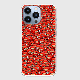 Чехол для iPhone 13 Pro с принтом Угандийские Наклзы в Екатеринбурге,  |  | Тематика изображения на принте: sonic | ехидна | красный | мем | паттерн | персонаж | соник | толпа