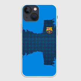 Чехол для iPhone 13 mini с принтом BARCELONA SPORT BLUE в Екатеринбурге,  |  | football | soccer | барселона