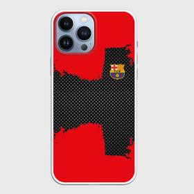 Чехол для iPhone 13 Pro Max с принтом BARCELONA SPORT RED в Екатеринбурге,  |  | Тематика изображения на принте: football | soccer | барселона