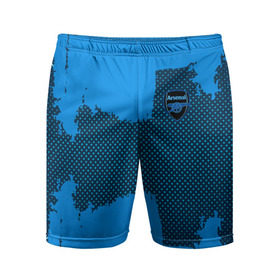 Мужские шорты 3D спортивные с принтом ARSENAL SPORT BLUE в Екатеринбурге,  |  | football | soccer | арсенал