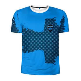 Мужская футболка 3D спортивная с принтом ARSENAL SPORT BLUE в Екатеринбурге, 100% полиэстер с улучшенными характеристиками | приталенный силуэт, круглая горловина, широкие плечи, сужается к линии бедра | football | soccer | арсенал