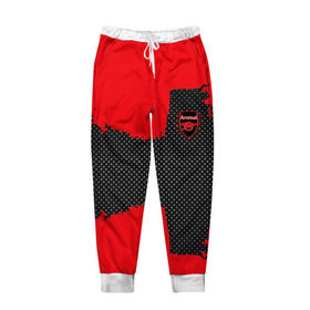 Мужские брюки 3D с принтом ARSENAL SPORT RED в Екатеринбурге, 100% полиэстер | манжеты по низу, эластичный пояс регулируется шнурком, по бокам два кармана без застежек, внутренняя часть кармана из мелкой сетки | 