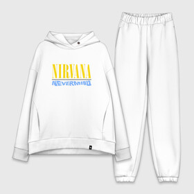 Женский костюм хлопок Oversize с принтом Nirvana nevermino в Екатеринбурге,  |  | cobain | kurt | nevermino | nirvana | альтернативный | гранж | грол | группа | дональд | кобейн | курт | музыка | надпись | нервана | нирвана | новоселич | певец | рок | смайл | смайлик | солист