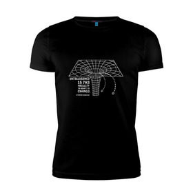 Мужская футболка премиум с принтом Black hole в Екатеринбурге, 92% хлопок, 8% лайкра | приталенный силуэт, круглый вырез ворота, длина до линии бедра, короткий рукав | stephen hawking | наука | стивен хокинг | ученый | физика | черная дыра