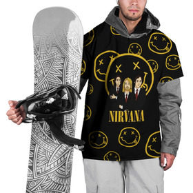 Накидка на куртку 3D с принтом Nirvana в Екатеринбурге, 100% полиэстер |  | Тематика изображения на принте: cobain | kurt | nevermino | nirvana | альтернативный | гранж | грол | группа | дональд | кобейн | курт | музыка | надпись | нервана | нирвана | новоселич | певец | рок | смайл | смайлик | солист