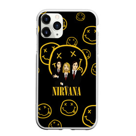 Чехол для iPhone 11 Pro матовый с принтом Nirvana в Екатеринбурге, Силикон |  | cobain | kurt | nevermino | nirvana | альтернативный | гранж | грол | группа | дональд | кобейн | курт | музыка | надпись | нервана | нирвана | новоселич | певец | рок | смайл | смайлик | солист