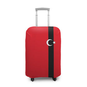Чехол для чемодана 3D с принтом Турция лента в Екатеринбурге, 86% полиэфир, 14% спандекс | двустороннее нанесение принта, прорези для ручек и колес | tr | tur | анкара | герб | государство | знак | надпись | патриот | полосы | республика | символ | стамбул | страна | турецкая | турецкий | турки | турок | турция | турчанка | флаг | флага | цвета