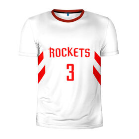 Мужская футболка 3D спортивная с принтом Chris Paul home в Екатеринбурге, 100% полиэстер с улучшенными характеристиками | приталенный силуэт, круглая горловина, широкие плечи, сужается к линии бедра | chris paul | nba | rockets | баскетбол | крис пол | нба | хьюстон рокетс