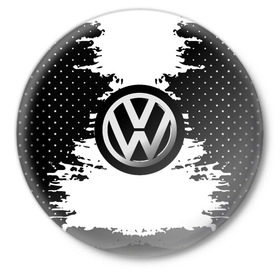 Значок с принтом Volkswagen в Екатеринбурге,  металл | круглая форма, металлическая застежка в виде булавки | 