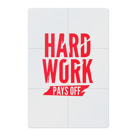 Магнитный плакат 2Х3 с принтом Hard work pays off. Red в Екатеринбурге, Полимерный материал с магнитным слоем | 6 деталей размером 9*9 см | Тематика изображения на принте: мотивация | спорт | цели