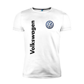 Мужская футболка премиум с принтом Volkswagen в Екатеринбурге, 92% хлопок, 8% лайкра | приталенный силуэт, круглый вырез ворота, длина до линии бедра, короткий рукав | volkswagen | авто | автомобиль | вольксваген | лого | машина | фолькс ваген | фольксваген | эмблема