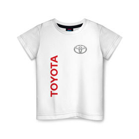 Детская футболка хлопок с принтом Toyota в Екатеринбурге, 100% хлопок | круглый вырез горловины, полуприлегающий силуэт, длина до линии бедер | corolla | corporation | crossover | mark | motor | sport | toyota | verso | vitz | yaris | авто | автомобиль | знак | лого | машина | седан | символ | спорт | тачка | тоёта | тойота | хэтчбек | эмблема