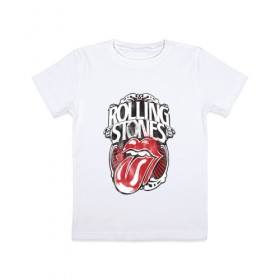 Детская футболка хлопок с принтом The Rolling Stones в Екатеринбурге, 100% хлопок | круглый вырез горловины, полуприлегающий силуэт, длина до линии бедер | the rolling stones | бродяги | вольные странники | группа | катящиеся камни | кит ричардс | мик джаггер | рок | рок н ролл | ролинг | роллинг | рон вуд | стоун | стоунз | стоунс | чарли уоттс