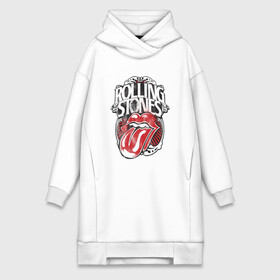 Платье-худи хлопок с принтом The Rolling Stones в Екатеринбурге,  |  | the rolling stones | бродяги | вольные странники | группа | катящиеся камни | кит ричардс | мик джаггер | рок | рок н ролл | ролинг | роллинг | рон вуд | стоун | стоунз | стоунс | чарли уоттс