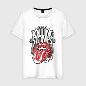 Мужская футболка хлопок с принтом The Rolling Stones в Екатеринбурге, 100% хлопок | прямой крой, круглый вырез горловины, длина до линии бедер, слегка спущенное плечо. | Тематика изображения на принте: the rolling stones | бродяги | вольные странники | группа | катящиеся камни | кит ричардс | мик джаггер | рок | рок н ролл | ролинг | роллинг | рон вуд | стоун | стоунз | стоунс | чарли уоттс