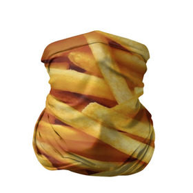 Бандана-труба 3D с принтом Картошка фри в Екатеринбурге, 100% полиэстер, ткань с особыми свойствами — Activecool | плотность 150‒180 г/м2; хорошо тянется, но сохраняет форму | Тематика изображения на принте: вкусная | еда | жареный | желтый | закуска | картофель | картофеля | картоха | картошка | картошки | палки | палочки | полоски | фас фуд | фаст фуд | фастфуд | фасфуд | фвсфут | фри