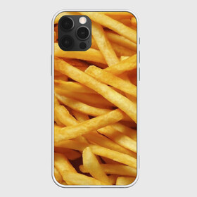 Чехол для iPhone 12 Pro с принтом Картошка фри в Екатеринбурге, силикон | область печати: задняя сторона чехла, без боковых панелей | вкусная | еда | жареный | желтый | закуска | картофель | картофеля | картоха | картошка | картошки | палки | палочки | полоски | фас фуд | фаст фуд | фастфуд | фасфуд | фвсфут | фри
