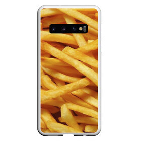Чехол для Samsung Galaxy S10 с принтом Картошка фри в Екатеринбурге, Силикон | Область печати: задняя сторона чехла, без боковых панелей | вкусная | еда | жареный | желтый | закуска | картофель | картофеля | картоха | картошка | картошки | палки | палочки | полоски | фас фуд | фаст фуд | фастфуд | фасфуд | фвсфут | фри