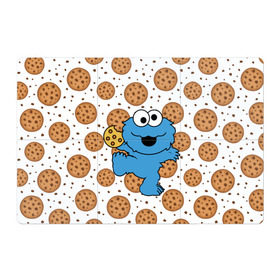 Магнитный плакат 3Х2 с принтом Cookie monster в Екатеринбурге, Полимерный материал с магнитным слоем | 6 деталей размером 9*9 см | Тематика изображения на принте: cookie | cookiemonster | delicious | eat | monster | yummy | еда | куки | кукимонстр | монстр | печенье | сладости | улица | улицасезам