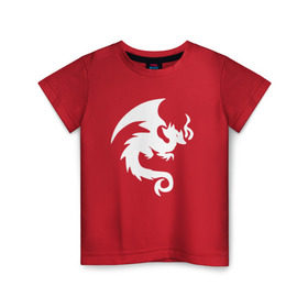 Детская футболка хлопок с принтом Dragon Fortnite в Екатеринбурге, 100% хлопок | круглый вырез горловины, полуприлегающий силуэт, длина до линии бедер | 