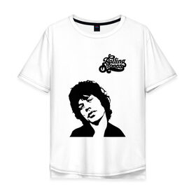 Мужская футболка хлопок Oversize с принтом The Rolling Stones в Екатеринбурге, 100% хлопок | свободный крой, круглый ворот, “спинка” длиннее передней части | 