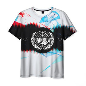Мужская футболка 3D с принтом Rainbow Six Siege в Екатеринбурге, 100% полиэфир | прямой крой, круглый вырез горловины, длина до линии бедер | action | game | rainbow six siege | tom clancys | игры | радуга | том кленси | шутер