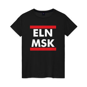Женская футболка хлопок с принтом Elon Musk в Екатеринбурге, 100% хлопок | прямой крой, круглый вырез горловины, длина до линии бедер, слегка спущенное плечо | elon musk | spacex | илон маск | космос | марс | спейс икс