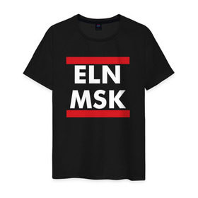 Мужская футболка хлопок с принтом Elon Musk в Екатеринбурге, 100% хлопок | прямой крой, круглый вырез горловины, длина до линии бедер, слегка спущенное плечо. | elon musk | spacex | илон маск | космос | марс | спейс икс