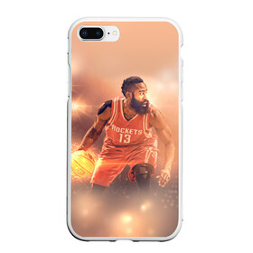 Чехол для iPhone 7Plus/8 Plus матовый с принтом NBA Stars в Екатеринбурге, Силикон | Область печати: задняя сторона чехла, без боковых панелей | Тематика изображения на принте: hurden | nba | rockets | баскетбол | нба | харден | хьюстон рокетс