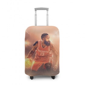 Чехол для чемодана 3D с принтом NBA Stars в Екатеринбурге, 86% полиэфир, 14% спандекс | двустороннее нанесение принта, прорези для ручек и колес | hurden | nba | rockets | баскетбол | нба | харден | хьюстон рокетс