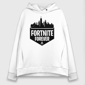 Женское худи Oversize хлопок с принтом Fortnite Forever в Екатеринбурге, френч-терри — 70% хлопок, 30% полиэстер. Мягкий теплый начес внутри —100% хлопок | боковые карманы, эластичные манжеты и нижняя кромка, капюшон на магнитной кнопке | battle | epic | forever | fortnite | games | royale | битва | королевская | королей | лого | логотип | навсегда | фартнайт | форева | фортнайт | фортнит | эмблема | эпик