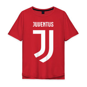 Мужская футболка хлопок Oversize с принтом Juventus FC в Екатеринбурге, 100% хлопок | свободный крой, круглый ворот, “спинка” длиннее передней части | football | juventus | soccer | италия | турин | футбольный | ювентус