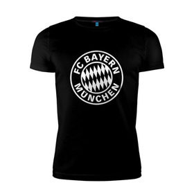 Мужская футболка премиум с принтом FC Bayern Munchen в Екатеринбурге, 92% хлопок, 8% лайкра | приталенный силуэт, круглый вырез ворота, длина до линии бедра, короткий рукав | bayern | football | munchen | бавария | байерн | мюнхен | мюнхенская