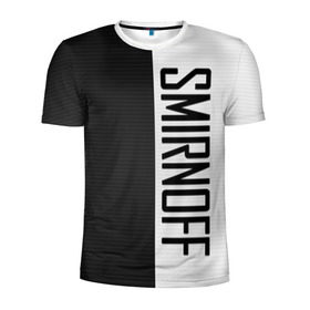 Мужская футболка 3D спортивная с принтом SMIRNOFF в Екатеринбурге, 100% полиэстер с улучшенными характеристиками | приталенный силуэт, круглая горловина, широкие плечи, сужается к линии бедра | big name | smirnov | большие буквы | отчество | смирнов | фамилия
