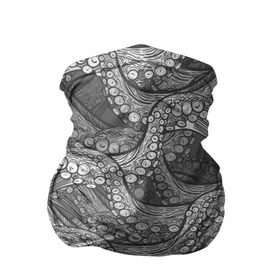 Бандана-труба 3D с принтом Octopus dark в Екатеринбурге, 100% полиэстер, ткань с особыми свойствами — Activecool | плотность 150‒180 г/м2; хорошо тянется, но сохраняет форму | Тематика изображения на принте: октопус | осьминог | щупальца