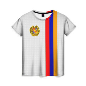 Женская футболка 3D с принтом I Love Armenia в Екатеринбурге, 100% полиэфир ( синтетическое хлопкоподобное полотно) | прямой крой, круглый вырез горловины, длина до линии бедер | armenia | армения | герб армении | ереван | флаг армении
