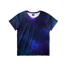 Детская футболка 3D с принтом Звёздное небо в Екатеринбурге, 100% гипоаллергенный полиэфир | прямой крой, круглый вырез горловины, длина до линии бедер, чуть спущенное плечо, ткань немного тянется | abstraction | cosmos | nebula | space | star | universe | абстракция | вселенная | звезды | космос | мир | планеты